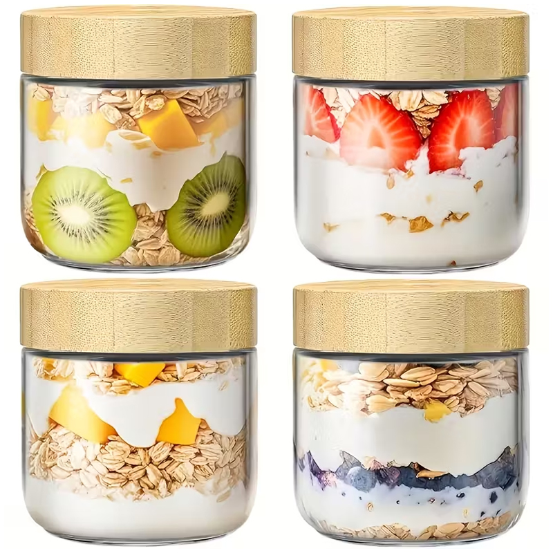 Meal Prep Overnight Oats - Набор из 4 контейнеров для овсянки