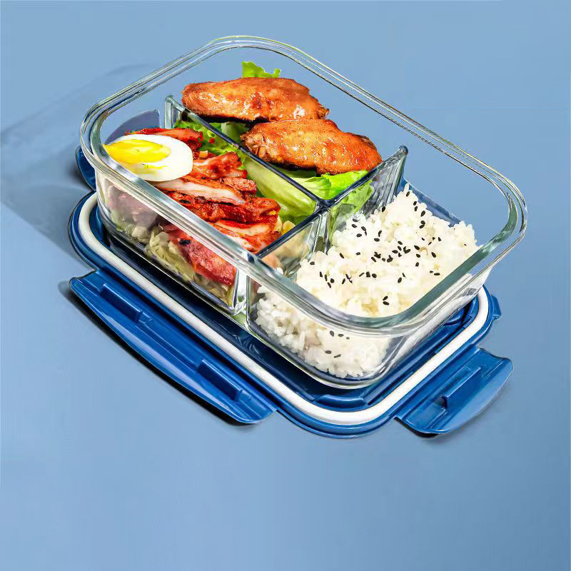 Meal Prep Glass Containers Oven Safe - Новый стиль, стеклянный ланч-бокс, 1050 мл,