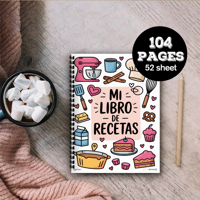 Meal Prep Book - Блокнот для рецептов A5 на спирали,