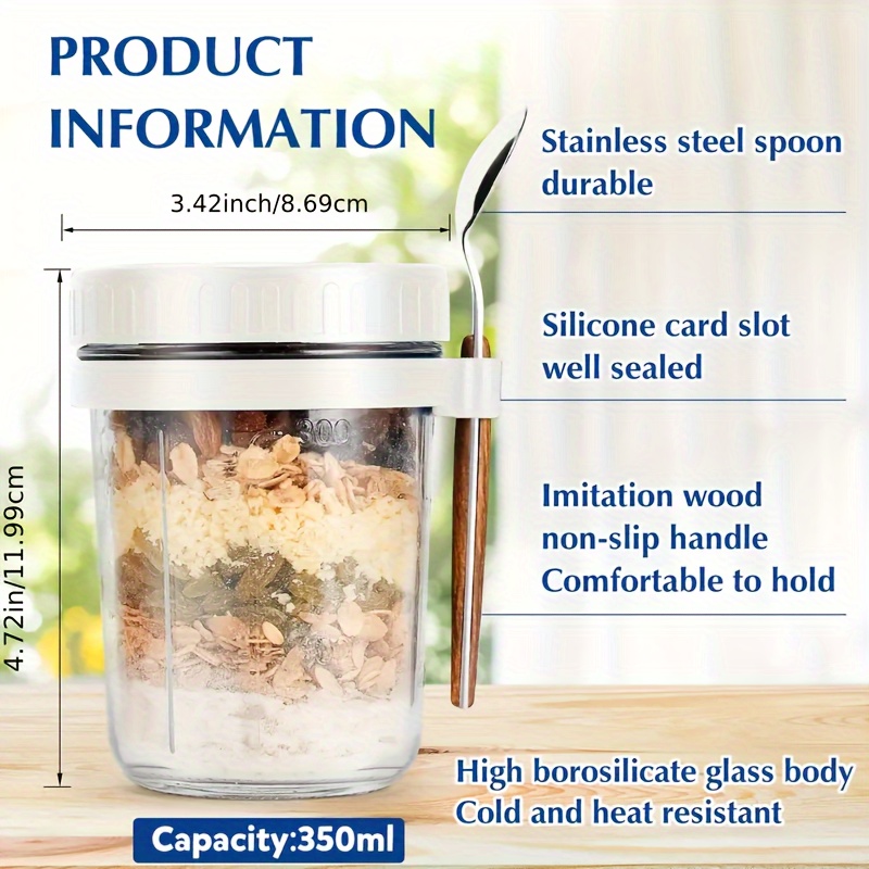 Стеклянная чашка для овсяных п – обзор и цена Overnight Oat Jar