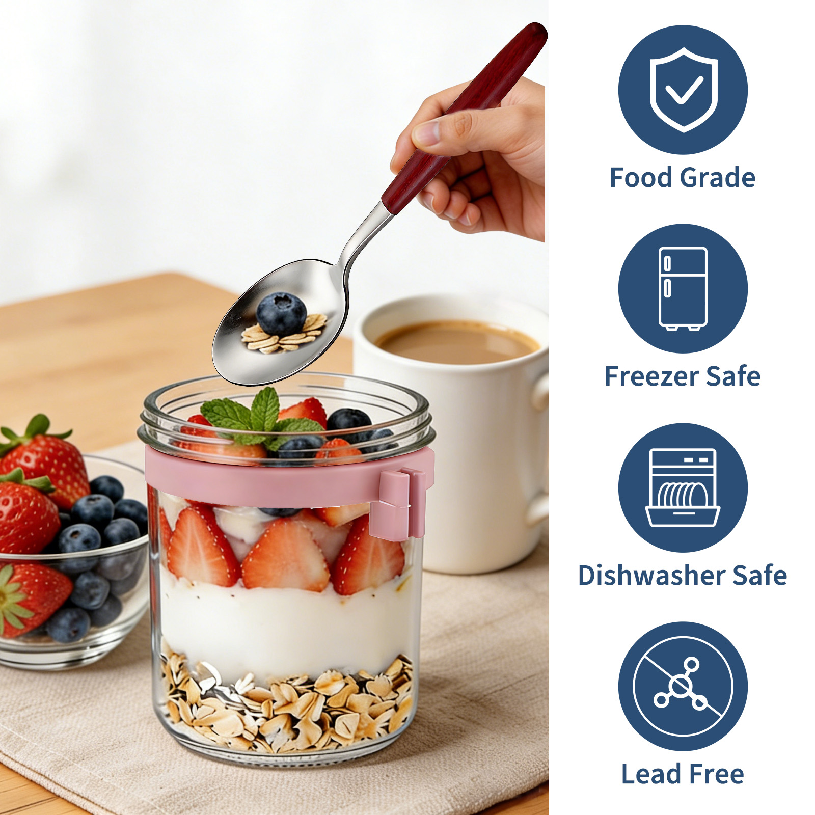 Стеклянные банки для овсянки н – обзор и цена Meal Prep Overnight Oats