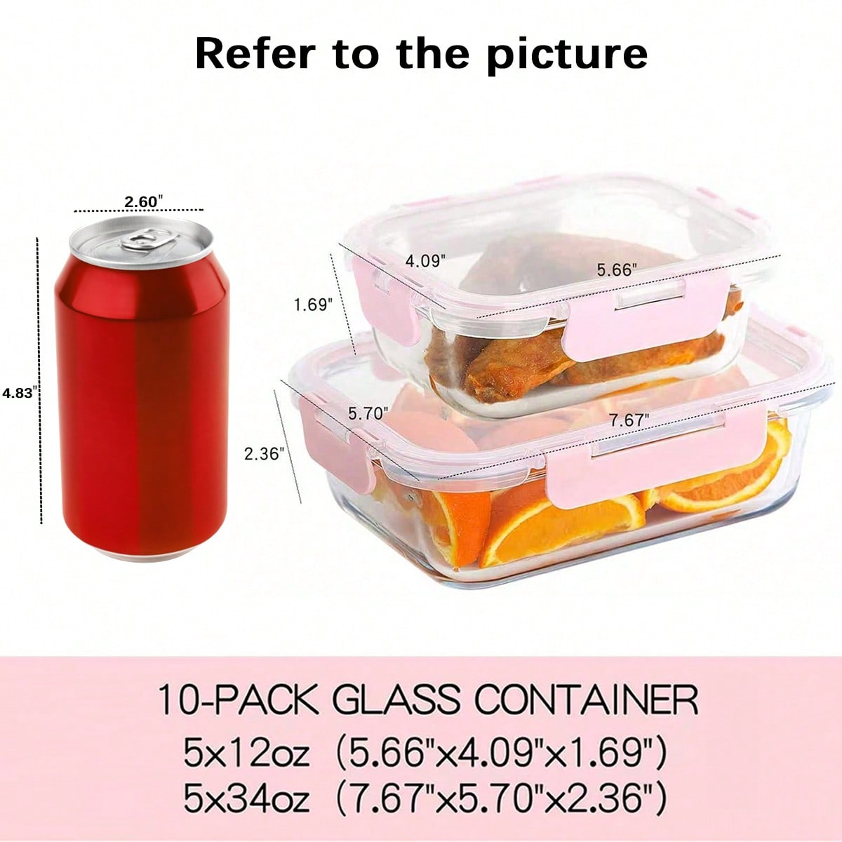 Набор из 10 стеклянных контейн – обзор и цена Meal Prep Glass Containers Oven Safe