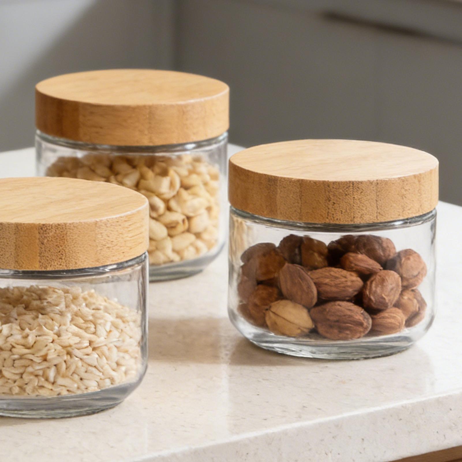 Набор из 4 стеклянных банок с  – обзор и цена Overnight Oat Jar