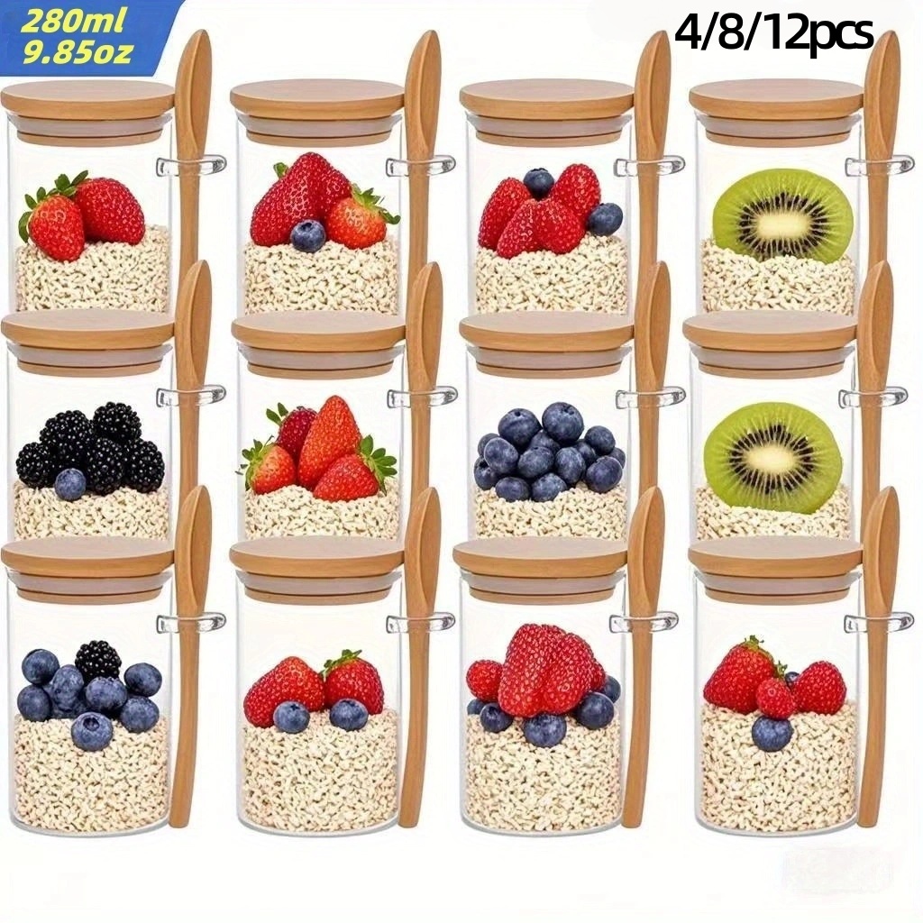 Набор из 4/8/12 стаканов для з – обзор и цена Meal Prep Chia Pudding