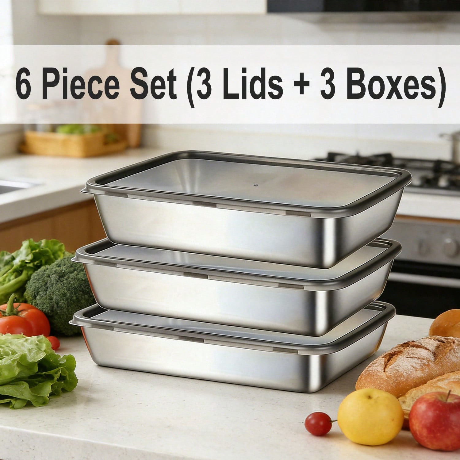 6 шт. (3 коробки + 3 крышки) Н – обзор и цена Meal Prep Easy