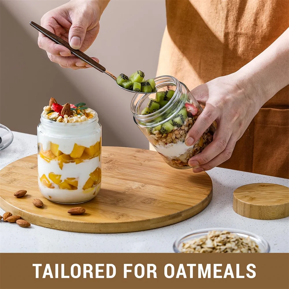 Набор из 4 стеклянных банок дл – обзор и цена Meal Prep Overnight Oats