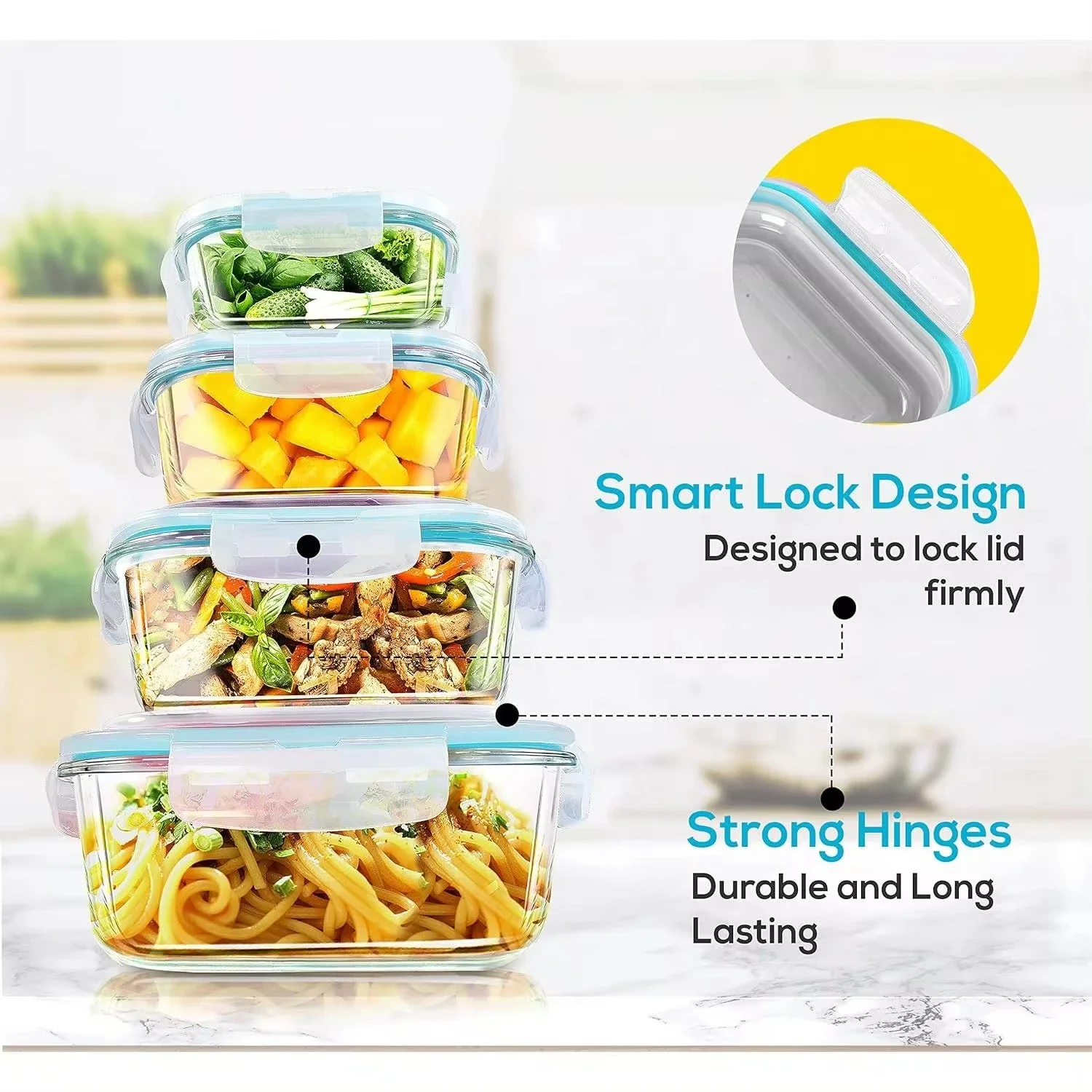 Стеклянный ланч-бокс Контейнер – обзор и цена Meal Prep Glass Containers Oven Safe